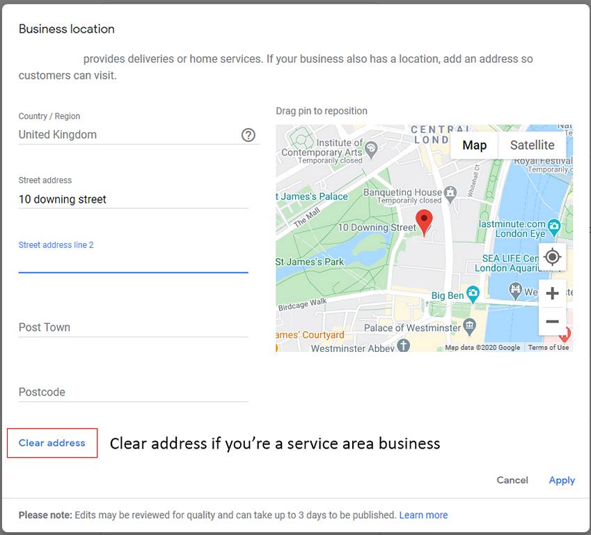google business location