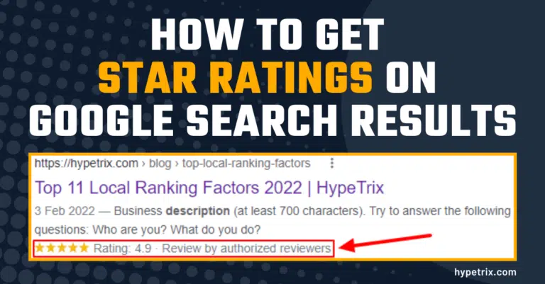 how to get star ratings on google search results