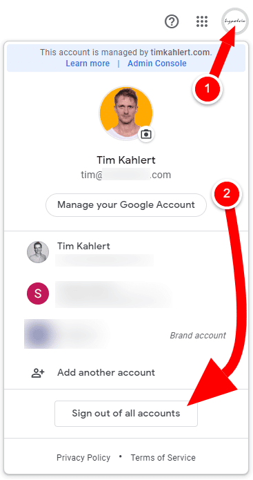 Google Account log out
