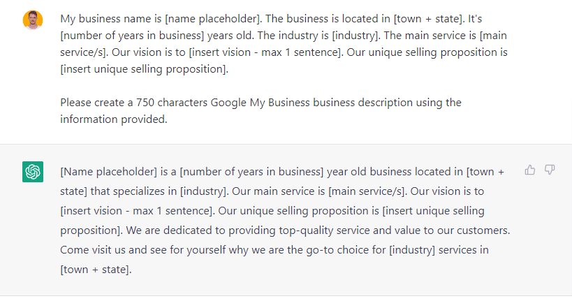 Google My Business Description