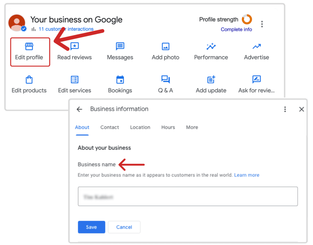 How many times can you change your Google Business name?