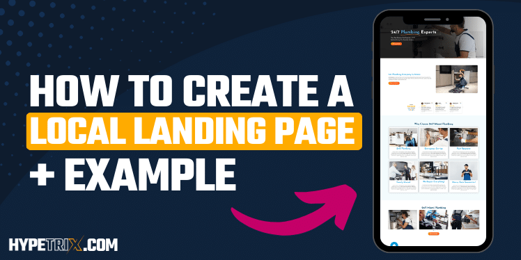 how to create a local landing page