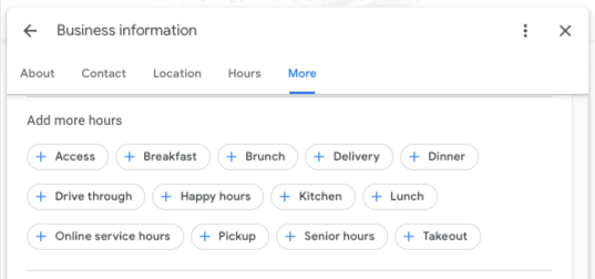 add more hours google business profile