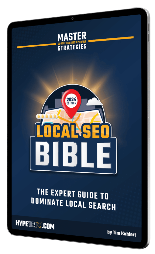 local SEO Bible 2024 tablet mockup