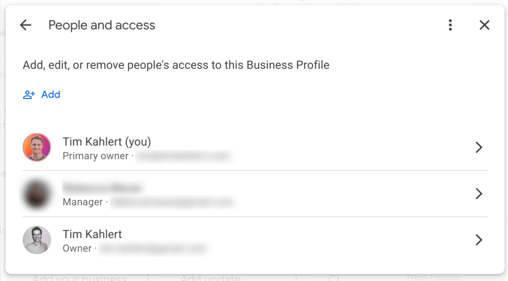 Ownership Google Business Profile