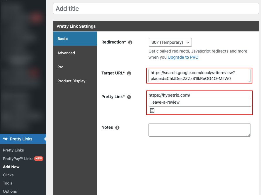 pretty links plugin